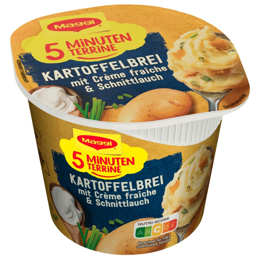 Maggi 5 Minuten Terrine Kartoffelbrei mit Crème fraiche & Schnittlauch 53g